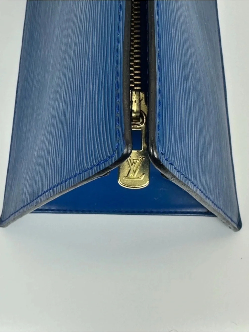 Vintage Louis Vuitton Epi Triangle Sac in Royal Blue